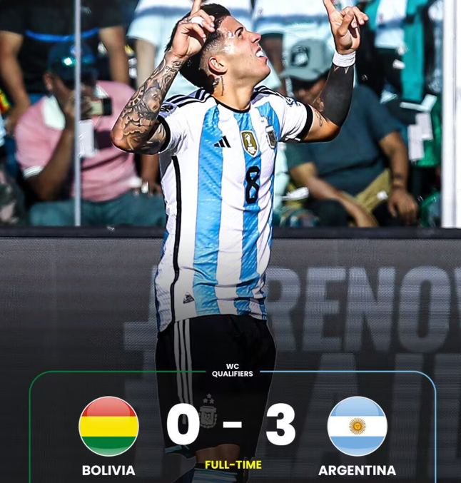 Argentina 3-0 Bolivia, Di Maria 2 asistencias, Enzo Tagliafico Gonzalez anota